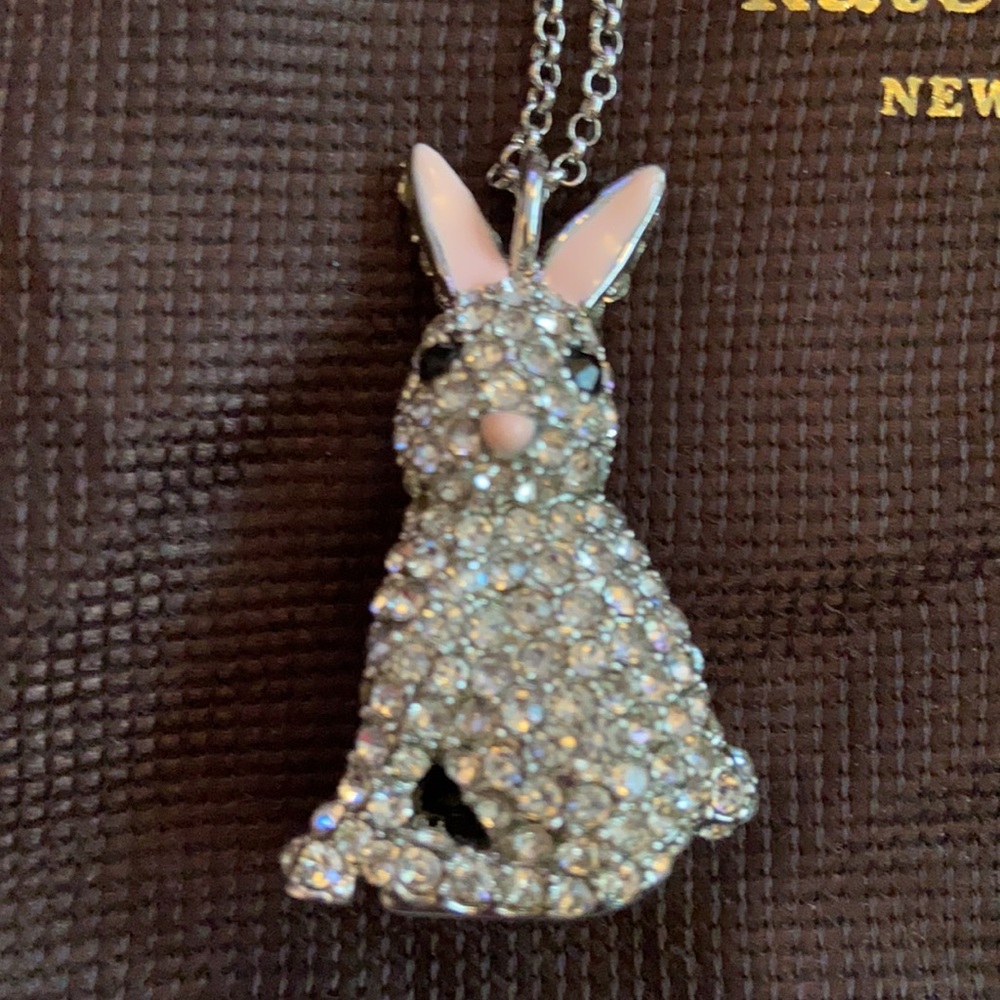 Kate Spade Rabbit necklace and ring set.
